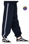 Girls' Double Stripe Sweatpants Relaxed Fit Sports Pants - 3