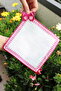 Linen Embroidered Presentation Set of 6 Cocktail Napkins Coffee Side Coasters