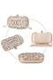 ✨ |   Crystal & Pearl Embroidered Champagne Gold Evening Dress Clutch Bag ✨ - 2