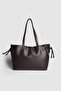 Lagraccio Paris Women's Raqe Soft Leather Large Size Shoulder Bag Brown