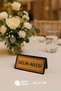 Black Plexiglass Top with Double Directional Gold Metal Lettering "Bride Family" from the Table Lettering Series – 10X5 cm - 5