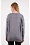 Women's Boat Neck Glitter Sweater Gray 71002 - 4