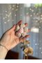 Velvet Flower Keychain – Handmade Cute Accessory Beige