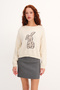 Rabbit Patterned Knitwear Sweater K3491 - 2