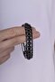 Leather Onyx Stone Men's Bracelet - 3