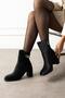 Lorvesa Women's Boots Zippered Back Stone Velvet Black - 2