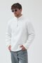 Unisex Oversize Cotton Fleece Lined Half Zipper Stand Collar Sweatshirt - 3
