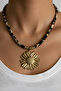 Gold Sunflower Steel Necklace - 2