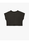 Slim Fit Crew Neck Sleeveless Basic T-Shirt - 2