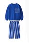 Boys' Printed 3 Thread Fabric Canvas Pants Top and Bottom Set