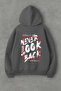 سويت شيرت Never Look Back بطباعة خلفية كبيرة الحجم للجنسين - 3