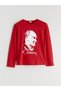 Crew Neck Ataturk Printed Girl's T-Shirt