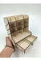 Home Office Study Desk Durable with Partition Drawers Organized Maple Color - 4