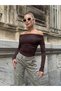 Women's Long Sleeve Crop T-Shirt That Can Be Worn in Three Ways - 3