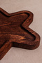 Star - Star Patterned Wooden Snack Bowl Christmas Snack Bowl Presentation Plate - 6