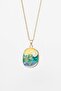 Enamel Pearl Women's Art Steel Necklace