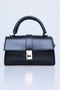Faux Leather Women's Hand, Arm and Shoulder Bag with Snap Fasteners and Adjustable Strap - 2