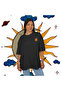 Oversize Unisex Cotton T-Shirt – Authentic Moon Print - 6