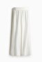 Foldover-waist linen-blend trousers