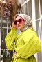 Yellow, Green, Purple Geometric Pattern Tivil Silk Scarf Ist 11426 - 10 - 5