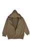 Boys' Cotton Beige Zippered and Hooded Sweatshirt (Suitable for School and Daily Use) - 4