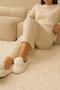 White Plush Pompom Women's House Slippers – Simple, Elegant and Ultra Comfortable - 3