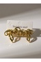 Bow Detail Steel Earrings Gold - 2