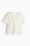 Smocked peplum top