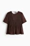 Smocked peplum top
