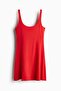 Sleeveless microfibre dress