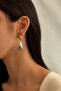 Earrings Steel Heart Gold Silver Color - 2