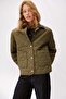 Quilted corduroy-collar jacket - 3