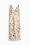 Linen-blend tie-strap dress