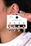 8-Piece Gold and Silver Color Minimal Hoop Women's Earrings