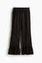 Frill-trimmed drawstring trousers