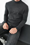 Half Fisherman Regular Fit High Neck Men's Sweater Anthracite - 2