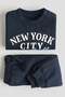 2-piece printed brushed-inside sweatshirt set - 2