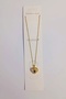 Heart Figured Zircon Gold Color Chain Women's Necklace Non Tarnish Steel Necklace