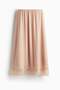 Lace-trimmed chiffon skirt