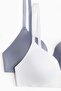 2-pack microfibre non-wired bras - 2