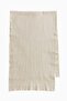 Linen-blend fringed table runner