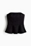 Bandeau peplum top
