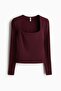 Long-sleeved microfibre top