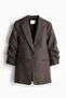 Gathered-sleeve blazer - 6
