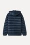 Men's Navy Blue Quilted Hooded Puffer Coat - 6