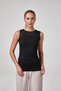 Women's Black Sleeveless Crew Neck Basic Body Micromodal C3T0N6O2