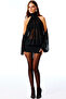 Aurea Transparent Mini Dress (Black) - 4