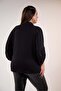 1212015 Women's Plus Size Collar Detailed Blouse Black - 4