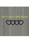 Audi 4 Kalp Sticker (Beyaz) - 3