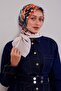 وشاح قطني بنمط زهور مختلطة باللون الأزرق الداكن - 3